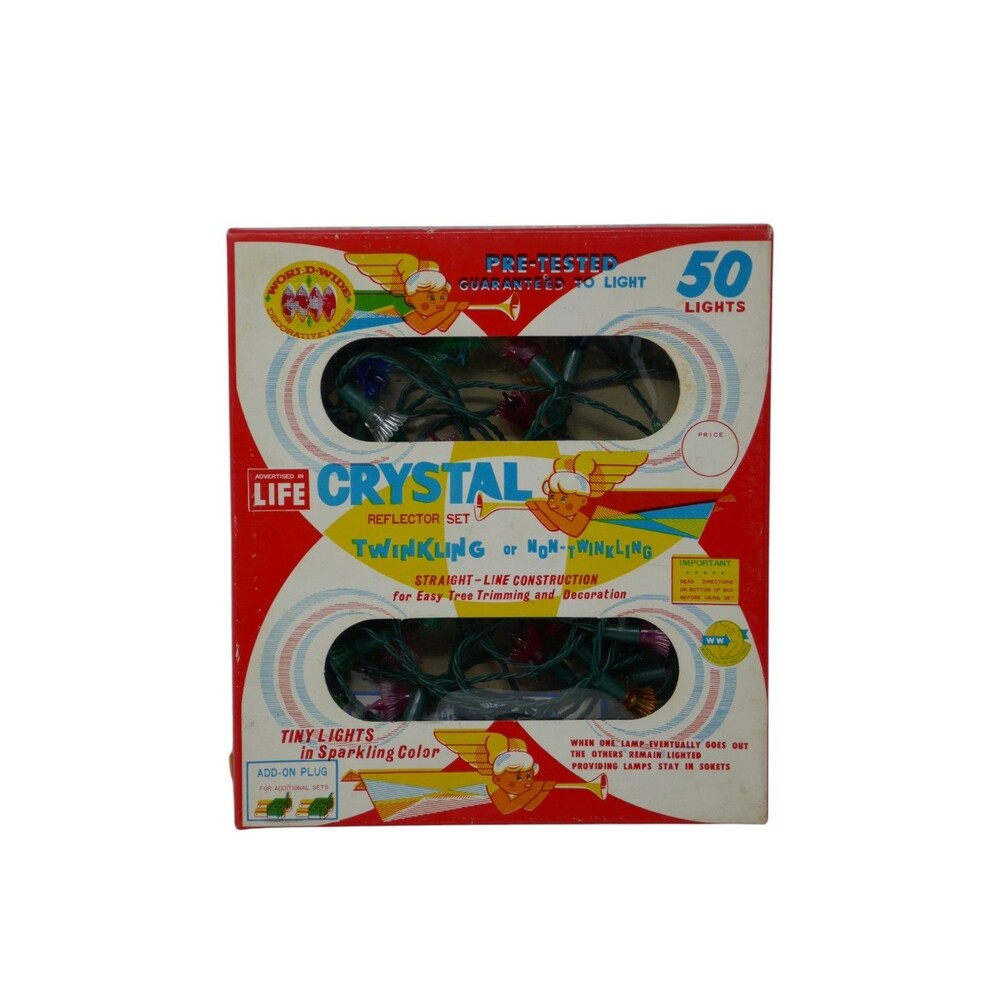World Wide Crystal Reflector Set Twinkling or Non-Twinkling 50 Lights